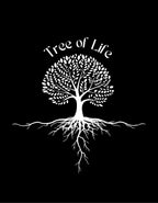 Black hoodie sweatshirt close-up: Tree of Life tree graphic on the chest