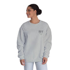 Light gray crewneck sweatshirt with BFF text and small Est.2023 logo