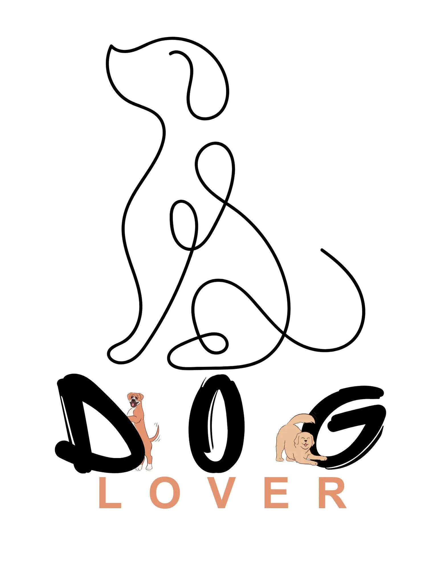Dog Lover Crewneck Sweatshirt — Minimal Line Art Puppy Design - Alley Crafters