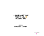 Tote bag slogan and logo graphic print on dark background