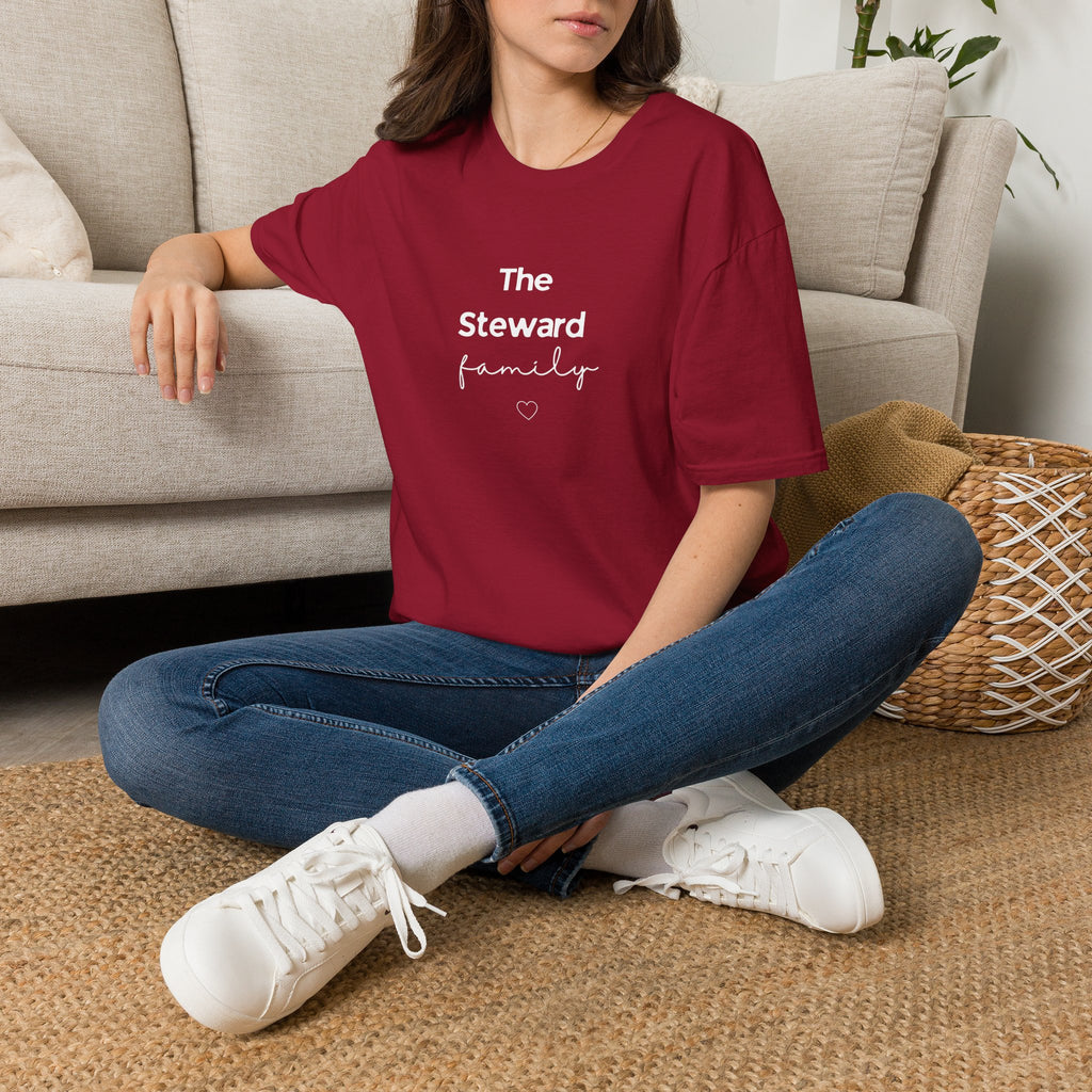 Family T-Shirt | Personalised Script Tee | Custom Last Name Gift