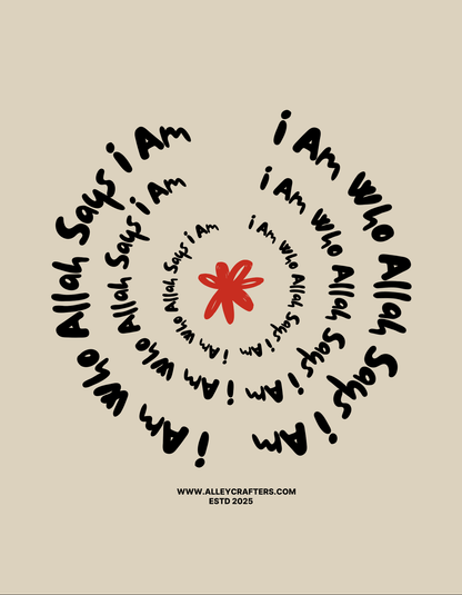 Islamic Hooded Sweatshirt - I am who Allah says i am