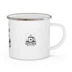 Personalised Enamel Camping Mug — "The Walk Looked Shorter on Google" Funny Hiking Gift