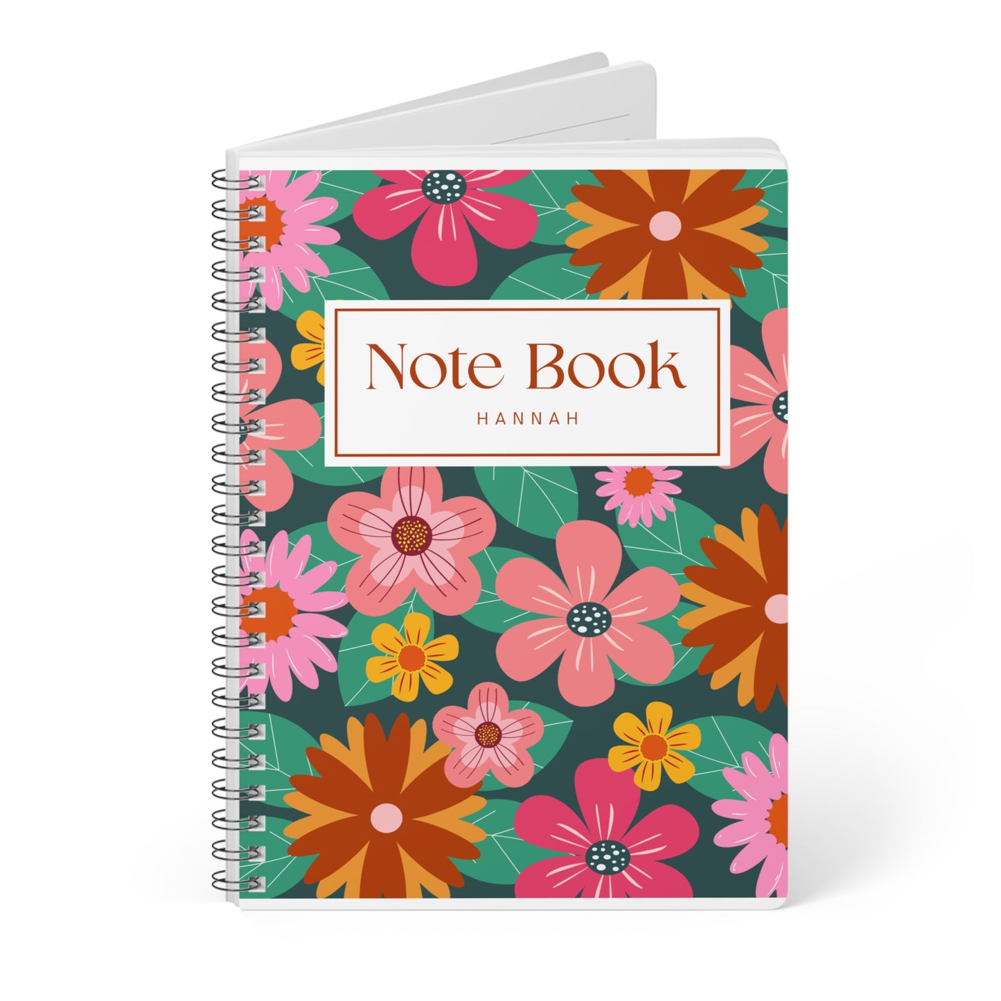 Personalised A5 Wirobound Notebook — Custom Name Spiral Journal