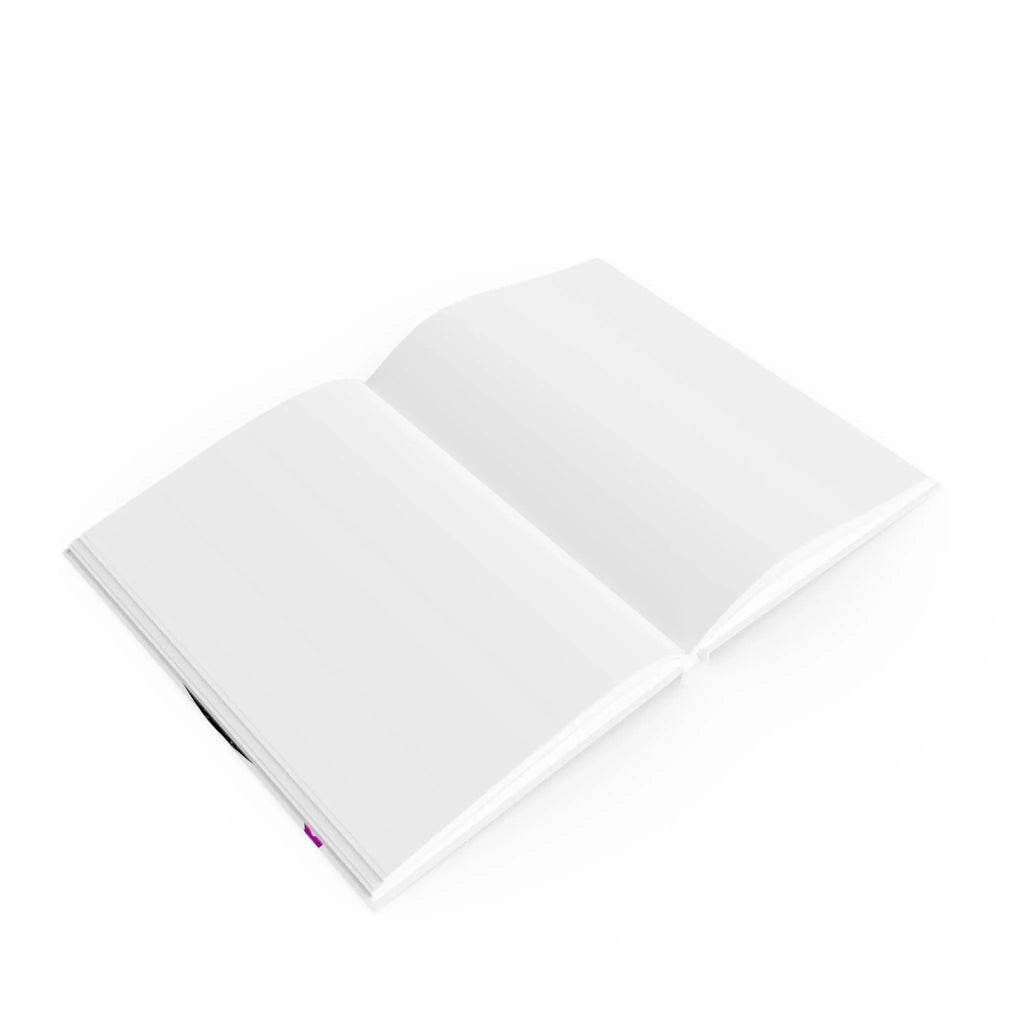 White journal pages with a blank open spread