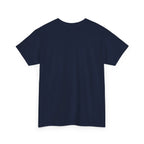 Unisex heavy cotton tee, dark blue crew neck