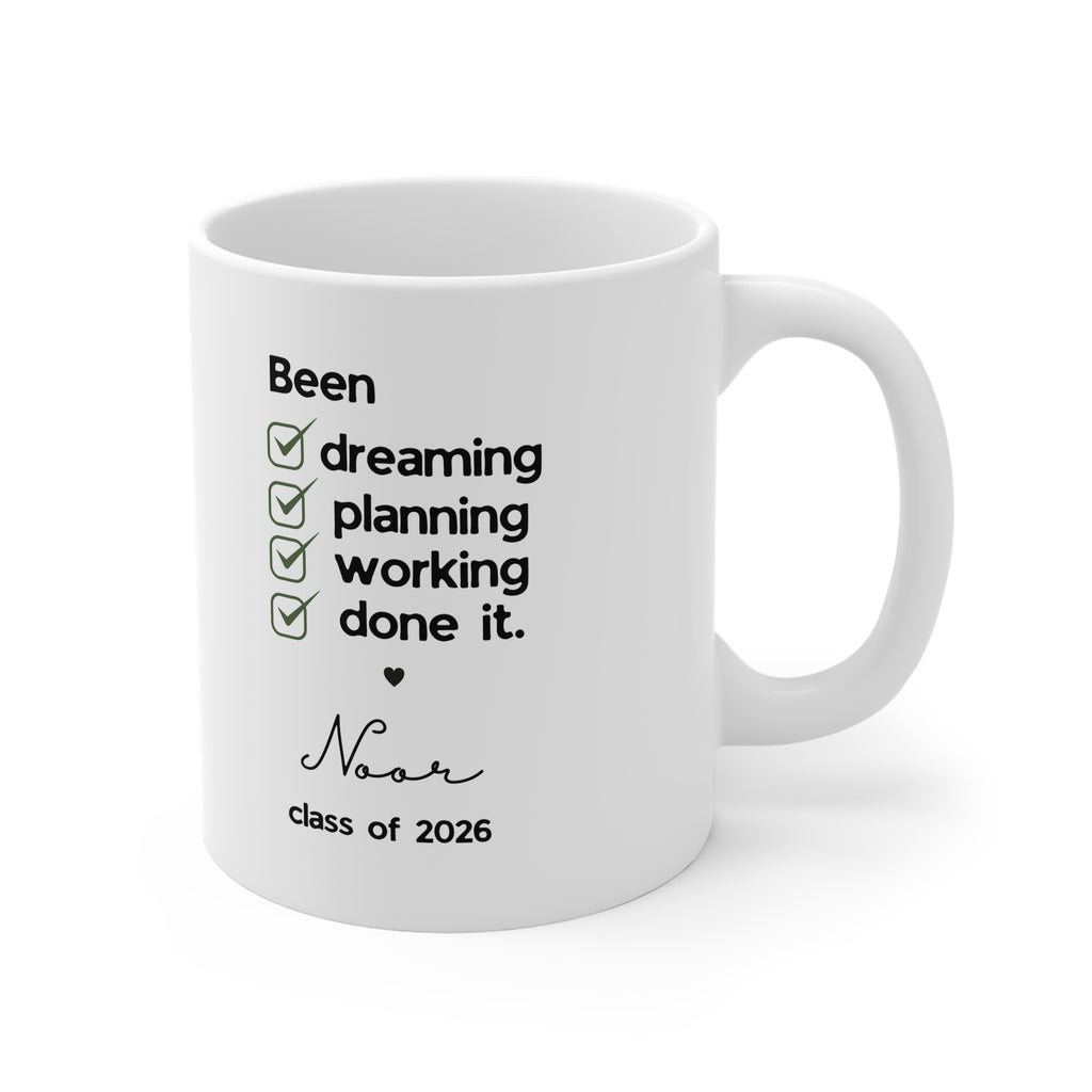 Personalised Graduation Checklist Mug — Class of 2026