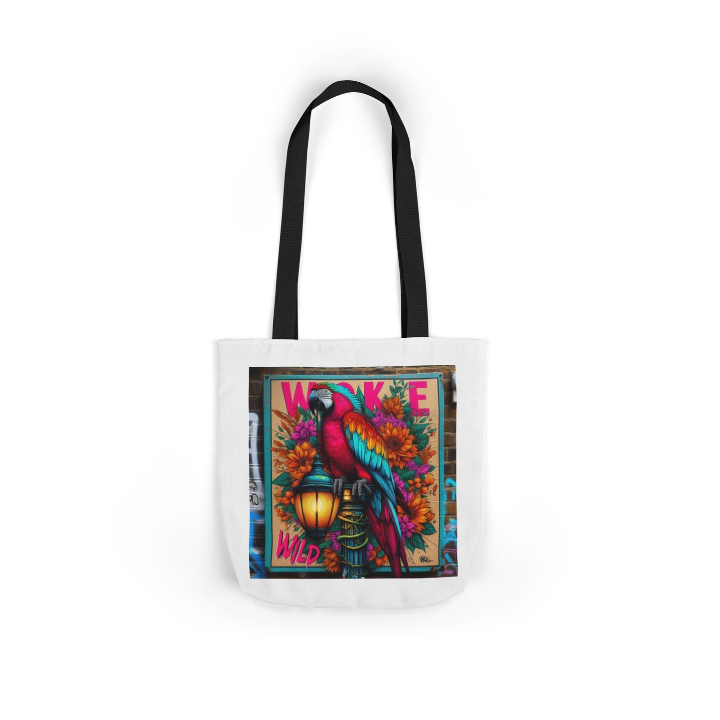 Canvas Tote Bag, Colourful Parrot
