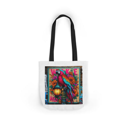 Canvas Tote Bag, Colourful Parrot