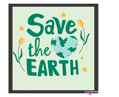 Save the Earth Design Tote Bag