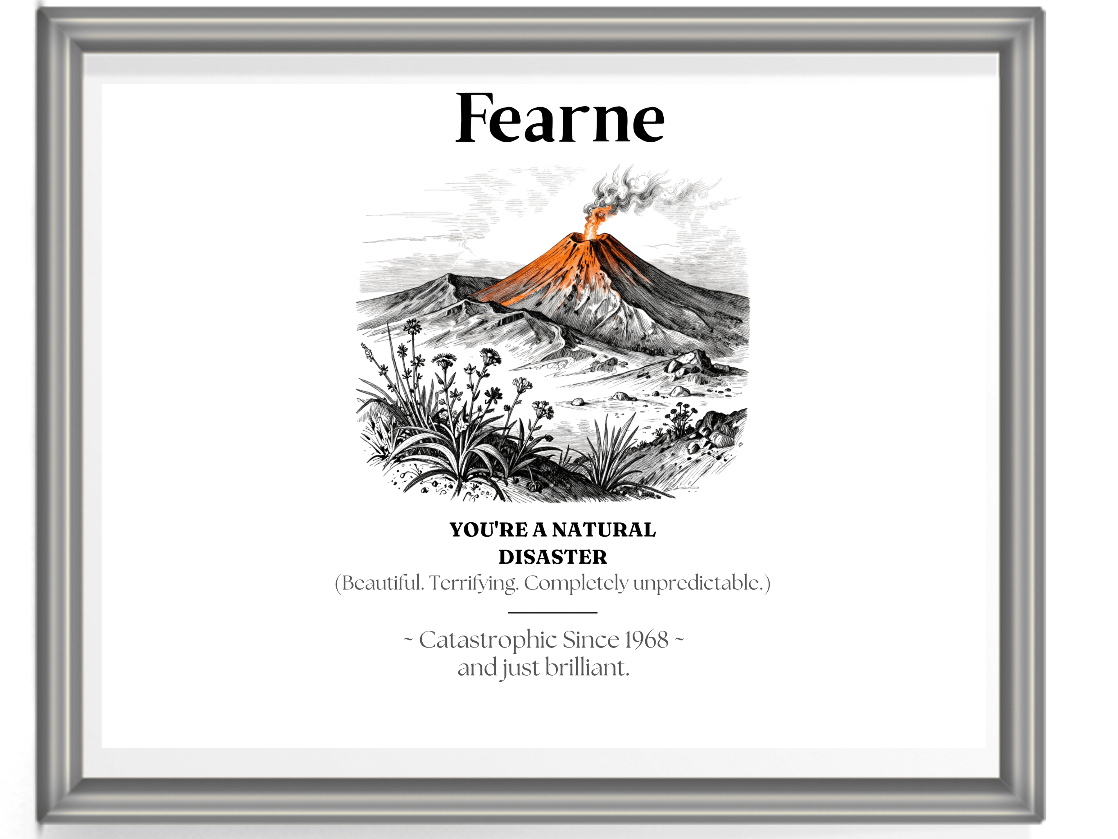 Personalised Matte Canvas Print — Funny Name Definition Framed Wall Art - AlleyCrafters