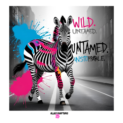 Wild. Untamed. Unstoppable. Zebra Tote Bag