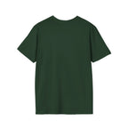 Green crewneck T-shirt, plain front