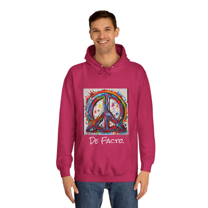 De Facto,  Hand Painted Peace Sign-  Hoodie