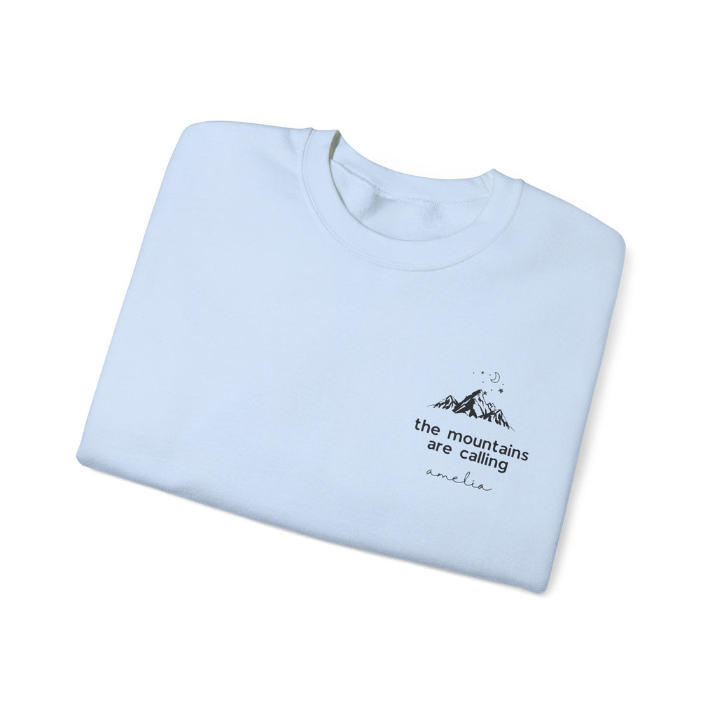 Personalised The Mountains Are Calling Sweatshirt