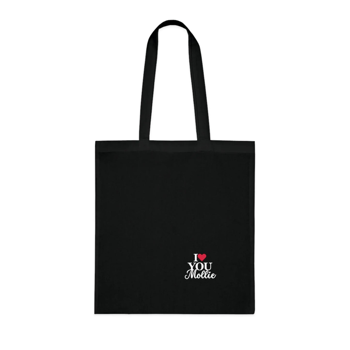 Personalised 'I Love You' Tote Bag | Custom Name Cotton Gift Tote - Alley Crafters