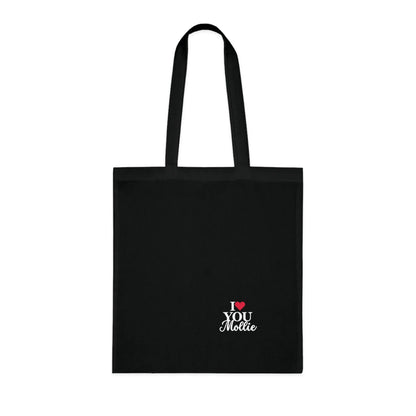 Personalised 'I Love You' Tote Bag | Custom Name Cotton Gift Tote - Alley Crafters