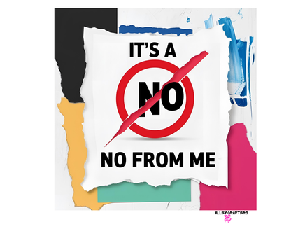 It’s a No From Me Collage Tote Bag