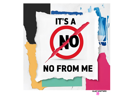 It’s a No From Me Collage Tote Bag