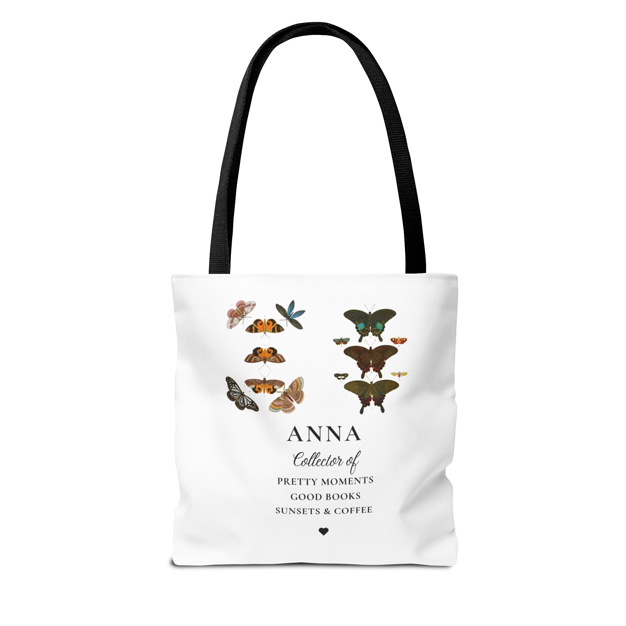 Personalized Butterfly Tote Bag — "Anna, Collector of Pretty Moments"