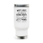 Personalised 'Not Lost, Just Taking the Scenic Route' Travel Mug | 14oz Stainless Steel