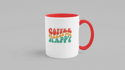 Coffee Mug - Coffee Makes Me Happy Design