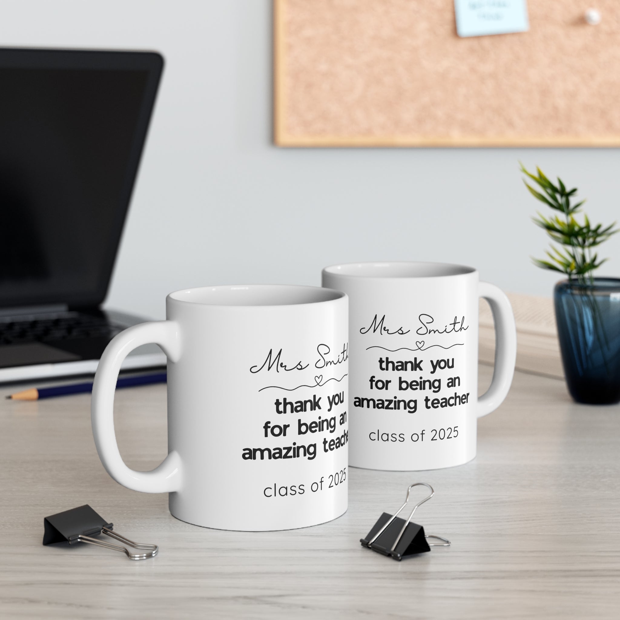 Personalised Teacher Thank You Mug — Thank You For Being An Amazing Teacher - AlleyCrafters