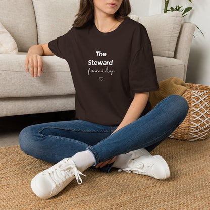 Family T-Shirt | Personalised Script Tee | Custom Last Name Gift