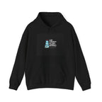 Black pullover hoodie with small chest birthday graphic print