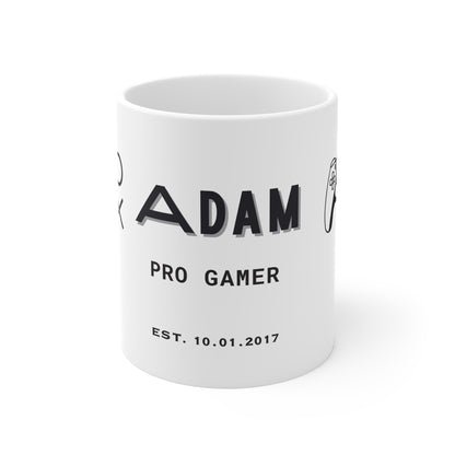Personalised Gamer Mug — Custom Name & Date Gift