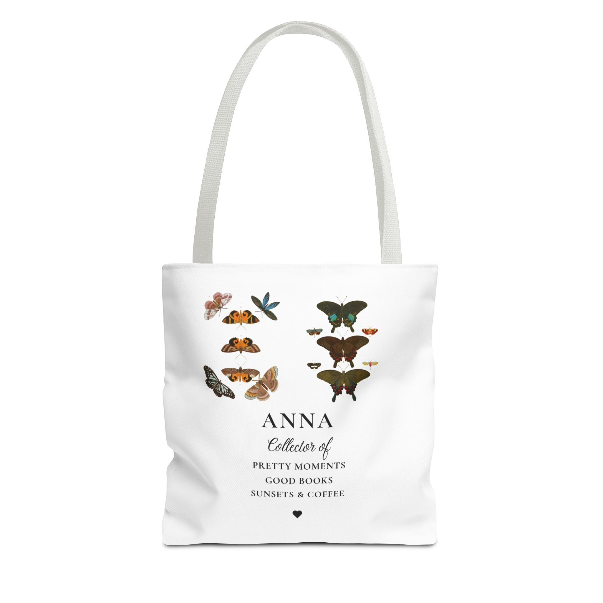 Personalized Butterfly Tote Bag — "Anna, Collector of Pretty Moments"