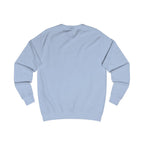 Light blue crewneck sweatshirt, back view, no visible graphic.