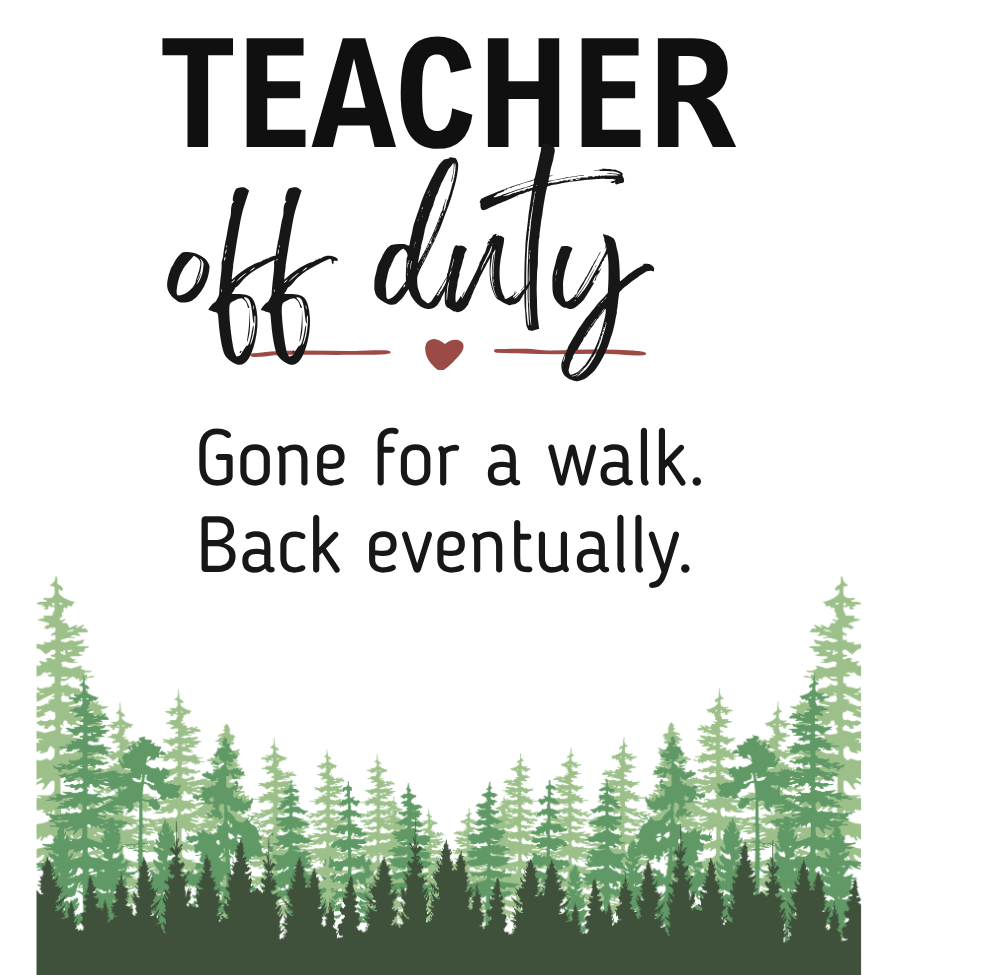 Personalised Teacher Off Duty Mug | Two-Tone 11oz | Teacher's Name & Year