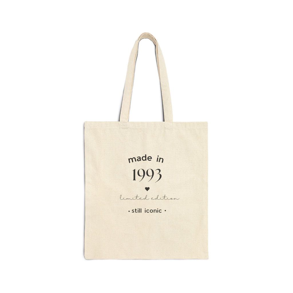Personalised Birth Year Canvas Tote Bag — Limited Edition, Still Iconic | Birthday Gift UK