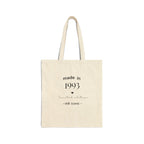 Personalised Birth Year Canvas Tote Bag — Limited Edition, Still Iconic | Birthday Gift UK