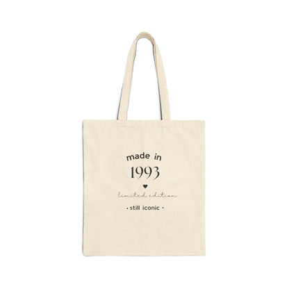 Personalised Birth Year Canvas Tote Bag — Limited Edition, Still Iconic | Birthday Gift UK