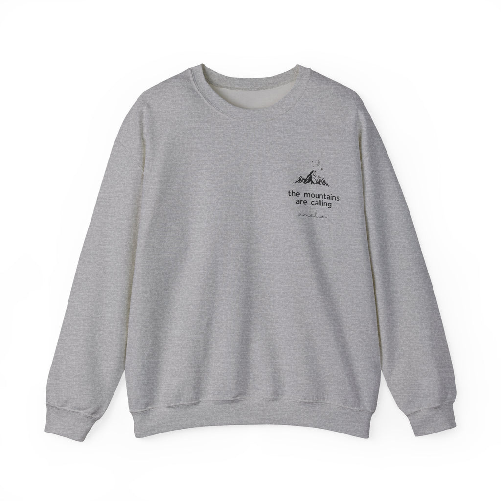 Personalised The Mountains Are Calling Sweatshirt