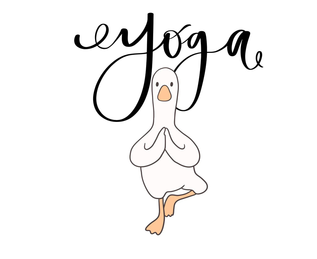 Yoga duck pose logo decal