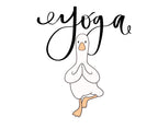 Yoga duck pose logo decal