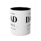 Personalised Dad Coffee Mug – Two-Tone 11oz | Est. Year & Children's Names