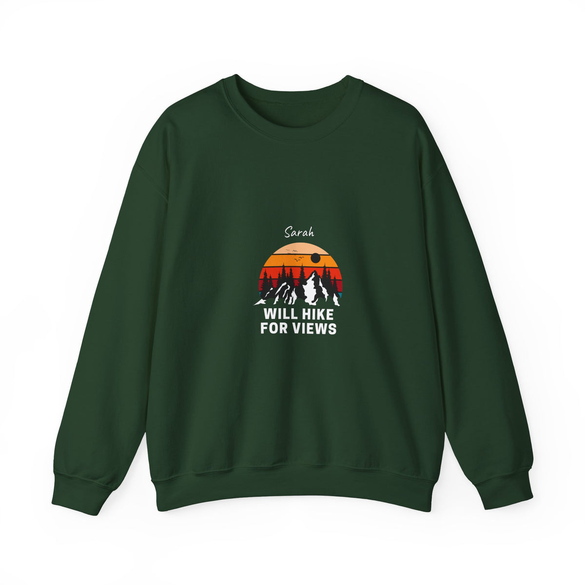 Personalised Will Hike for Views Hiking Sweatshirt