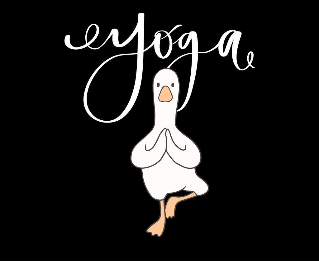 Yoga duck pose logo decal