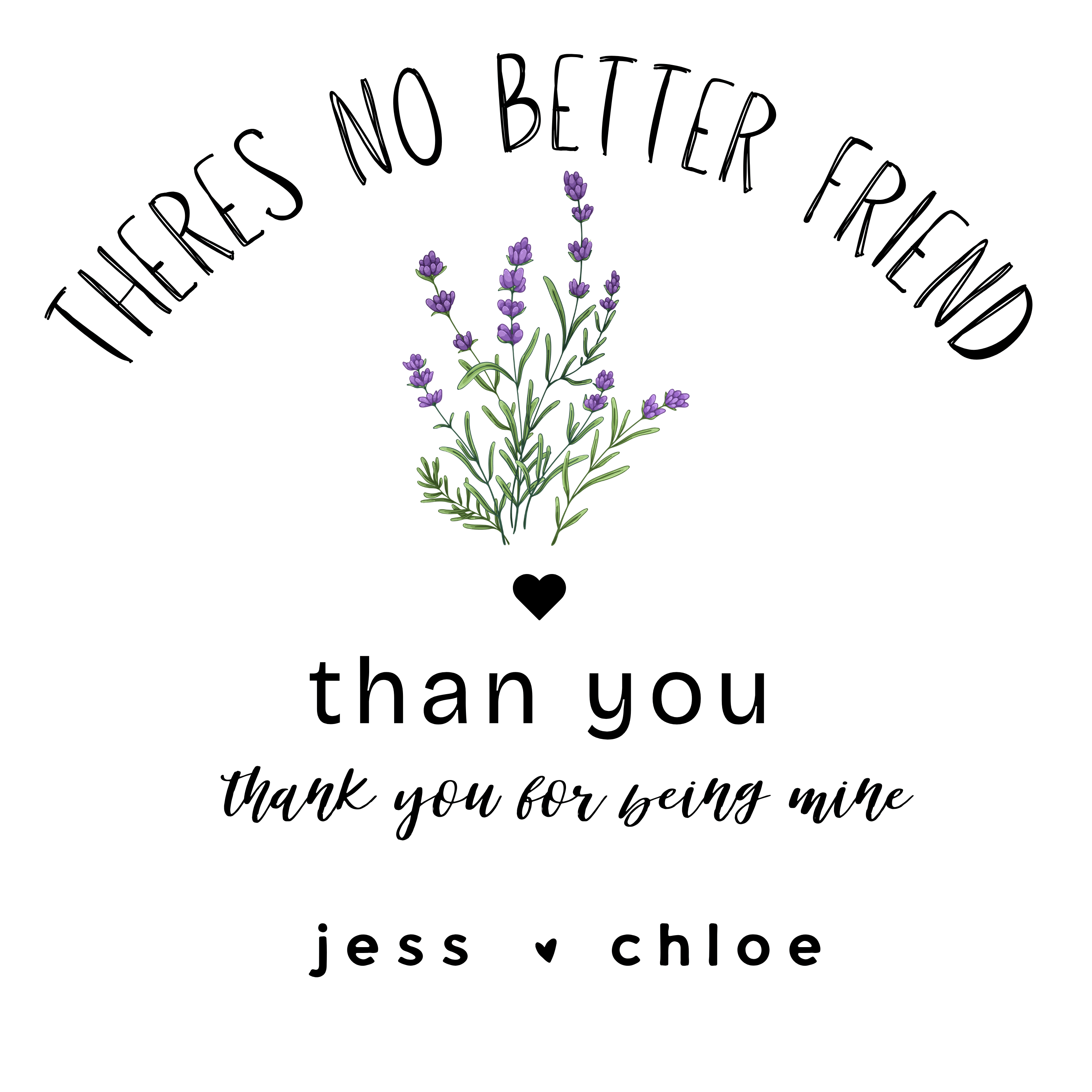 Personalised 'There's No Better Friend' Lavender Tote Bag | Custom Gift for Her - AlleyCrafters