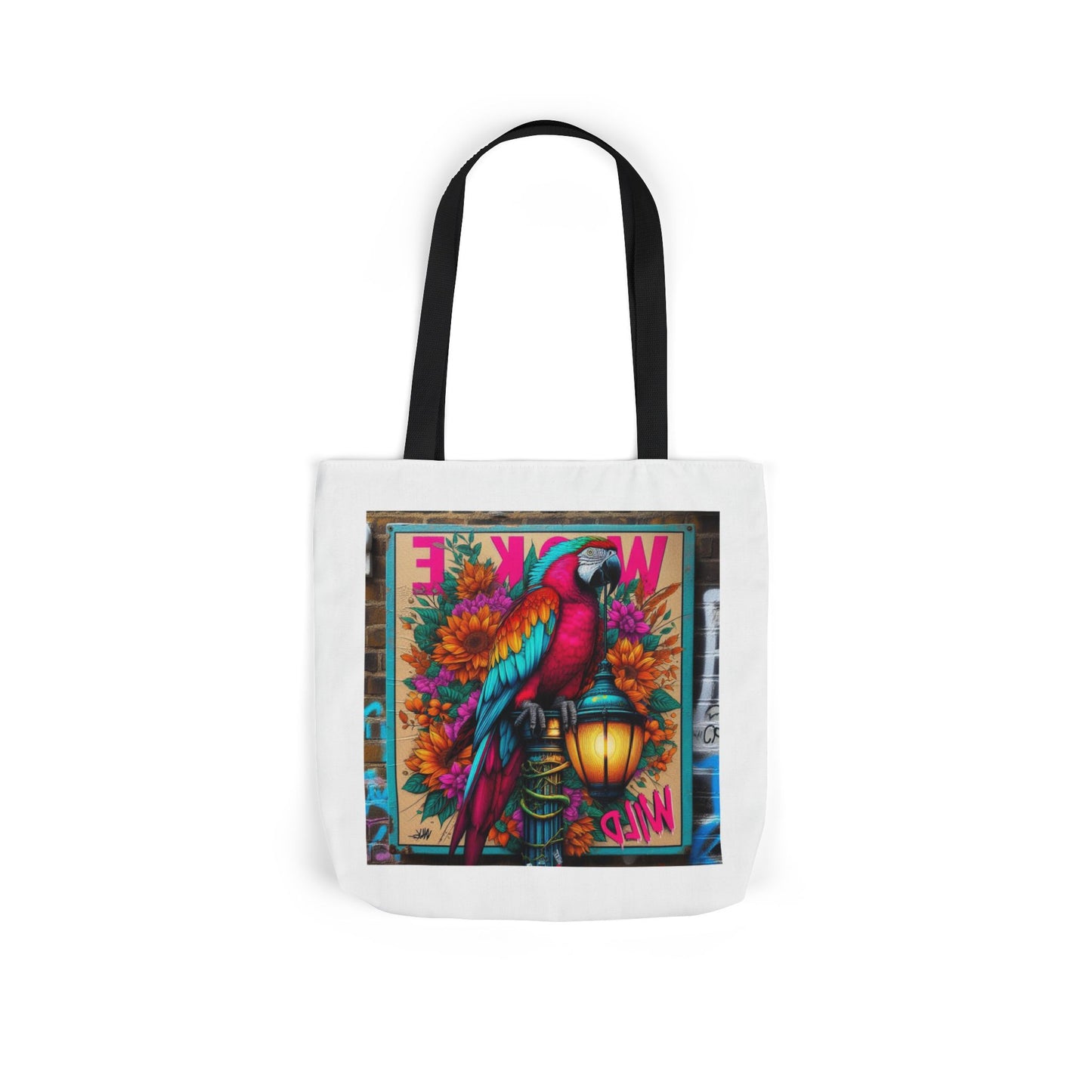 Canvas Tote Bag, Colourful Parrot