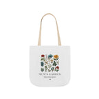 Personalised Floral Canvas Tote Bag — Mum's Garden Gift for Mum