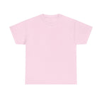 Unisex heavy cotton t-shirt, light pink crew neck short-sleeve