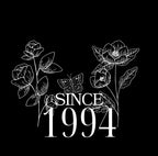 Ceramic coffee mug with floral line art and 'SINCE 1997' print