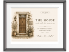 Personalised House Name Canvas Print — New Home & Housewarming Gift - AlleyCrafters