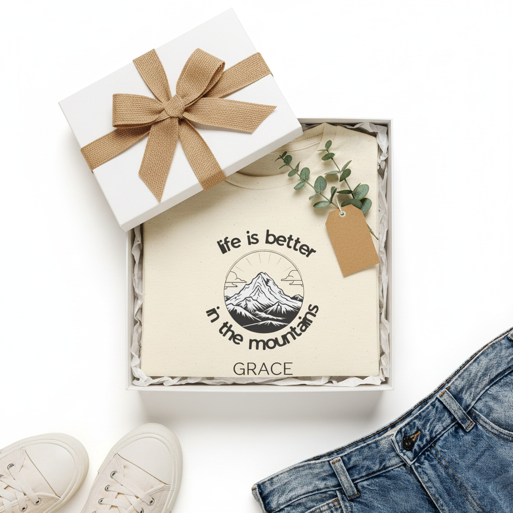 5. GRACE — Cream tee in luxury white gift box