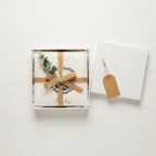 5. Natural cream — Luxury white gift box with jute ribbon